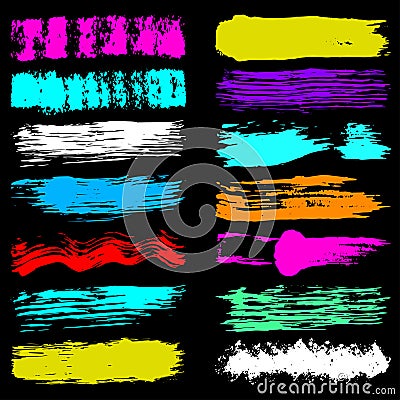 Color ink blots collection of vector illustration Vector Illustration