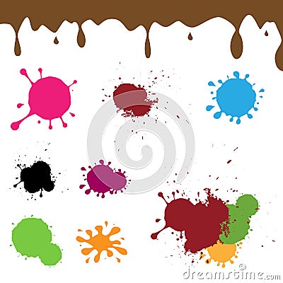 Color ink splash Vector Illustration