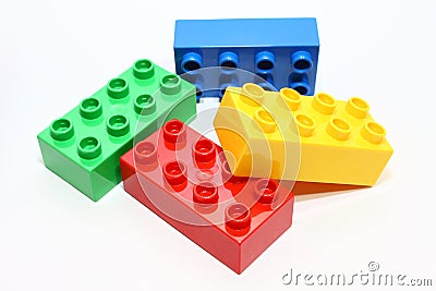 Color lego blocks Stock Photo