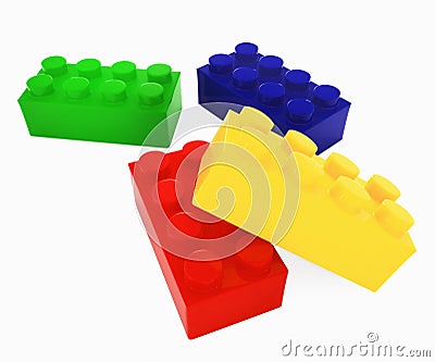 Color lego blocks Stock Photo