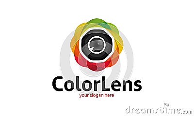 Color Lens Logo Stock Photo