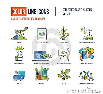 Color Line icons collection. Vector Illustration