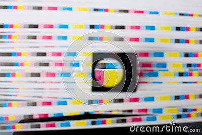 Color menagement - print sheet color quality Stock Photo