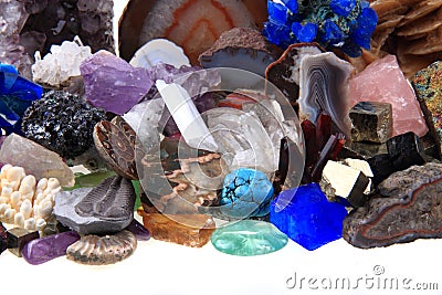Color minerals and gems collection Stock Photo