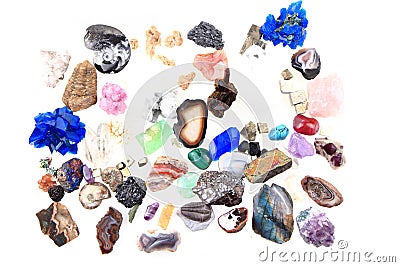 Color minerals and gems collection Stock Photo