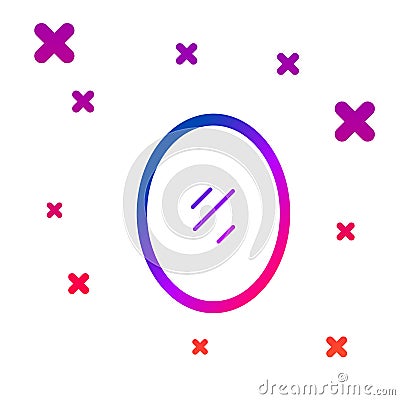 Color Mirror icon isolated on white background. Gradient random dynamic shapes. Vector Vector Illustration