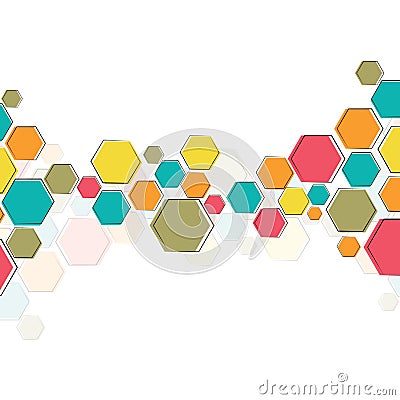 Color molecular structure Vector Illustration