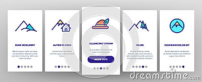 Color Mountain Alps Onboarding Vector Vector Illustration