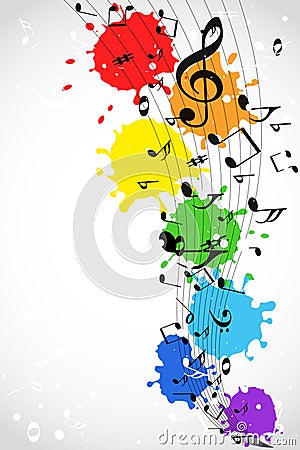 Color music background Vector Illustration