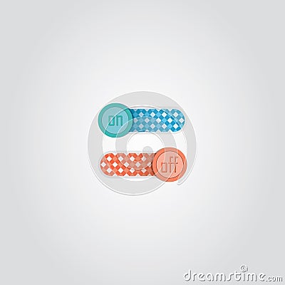Color on off switch vector design with background Vector Illustration