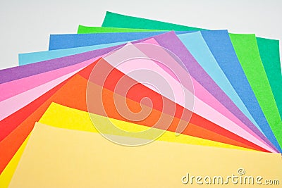 Color origami paper Stock Photo