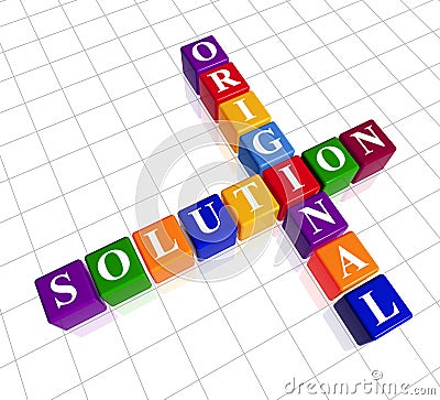 Color original solution like crossword Stock Photo