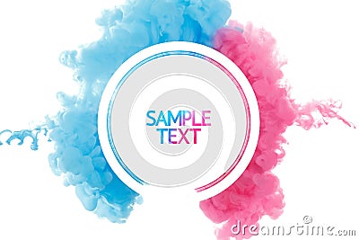 Color paint splash background, liquid cloud ink abstract isolated Stock Photo