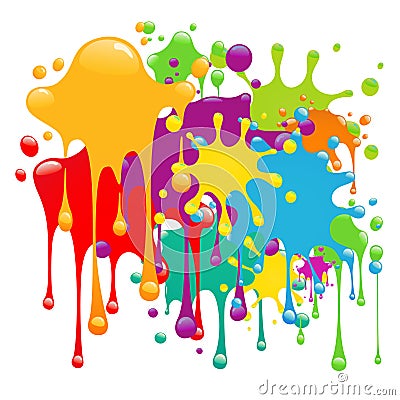 Color Paint Splashes Stock Image - Image: 20643731