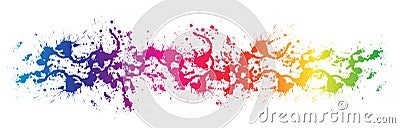 Color paint splashes Vector Illustration