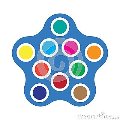 Color, palette, color brush, color palette icon Vector Illustration