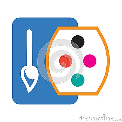 Color, palette, color brush, color palette icon Vector Illustration