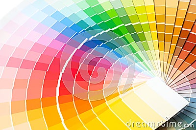 Color palette, color guide, paint samples, color catalog Stock Photo