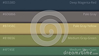 Color Palette Guide. Web colors. Sample Colors Catalog. selection of colors in web design HTML. Multicolored bright Editorial Stock Photo