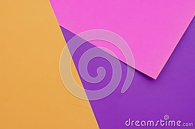 Color paper background overlapping of purple, pink and orange Stock Photo