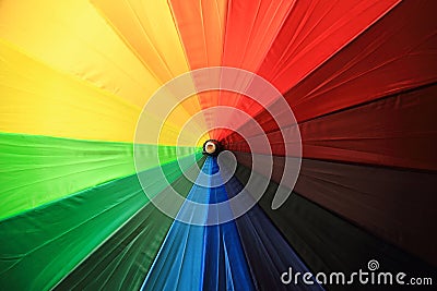 Color parasol as nice rainbow background Stock Photo