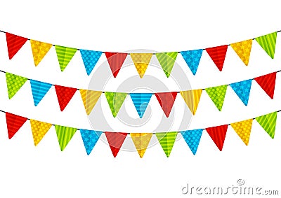 Color party flags Vector Illustration