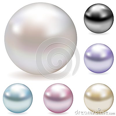 Color pearls Vector Illustration