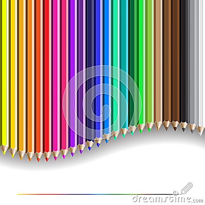 Color pencil pattern Vector Illustration