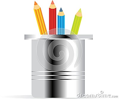 Color pencil set Vector Illustration