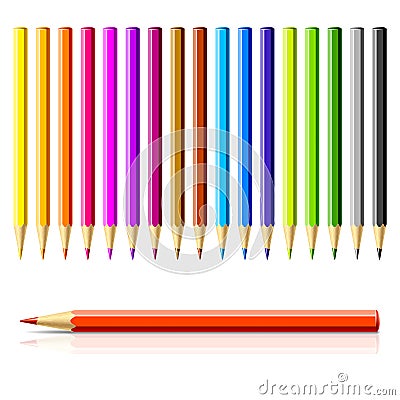 Color pencils Vector Illustration