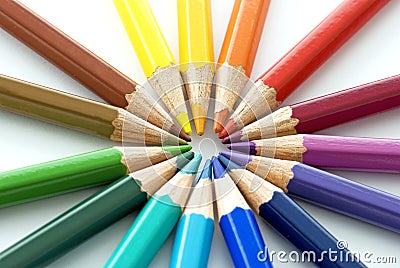 Color pencils Stock Photo