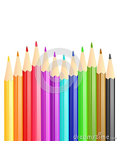 Color pencils Vector Illustration