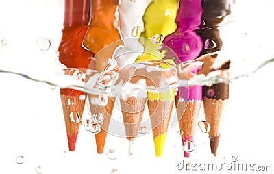 Color pencils Stock Photo