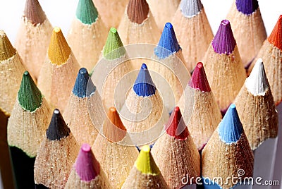 Color pencils macro Stock Photo