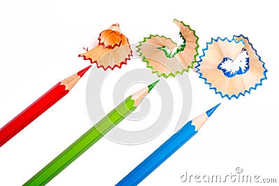 Color pencils RGB Stock Photo