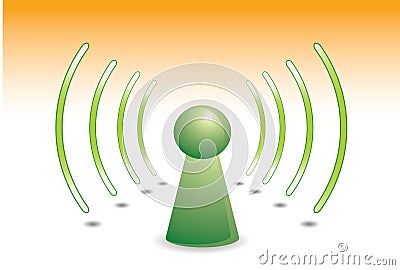 Color person wifi Vector Illustration