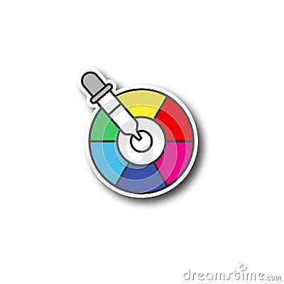 Color picker tool patch Vector Illustration