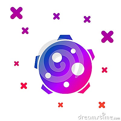 Color Planet icon isolated on white background. Gradient random dynamic shapes. Vector Vector Illustration