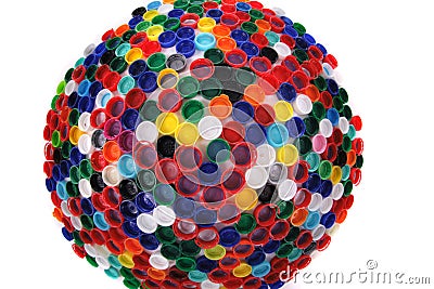 Color plastic caps Stock Photo