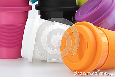 Color plastic cup Stock Photo