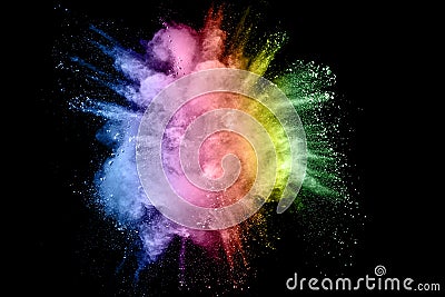 Color powder explosion Stock Photo