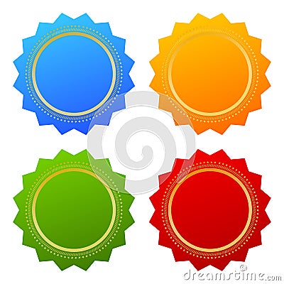 Color price tags Vector Illustration