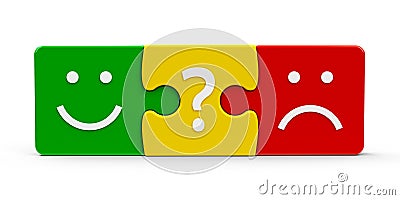 Color puzzle feedback Stock Photo