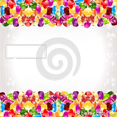 Color rainbow glossy candy circle background Stock Photo