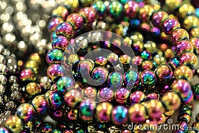 Color rainbow hematite mineral texture Stock Photo