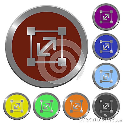 Color resize element buttons Stock Photo