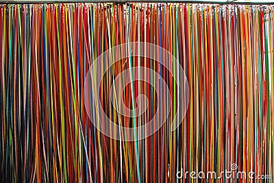 Color ribbon wall in Kiasma museum Stock Photo