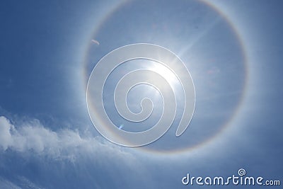 color ring or halo sun Stock Photo