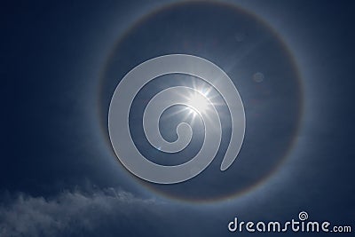 color ring or halo sun Stock Photo