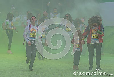 Color Run Love Tour, Bucharest Editorial Stock Photo